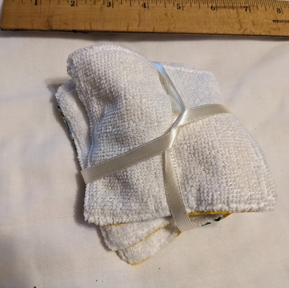 3 Microfiber Baby Washcloths Handmade Handcrafted Fox - Picture 4 of 4